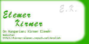elemer kirner business card